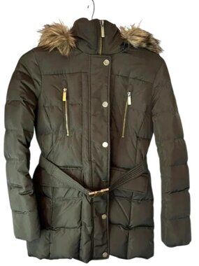 MSRP $250 Like new! Beautiful Michael Kors Dark Green Coat Sz PM
